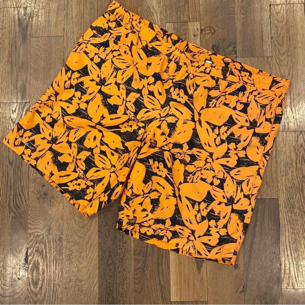 Eddie Bauer Orange Swim Board Shorts Size XL